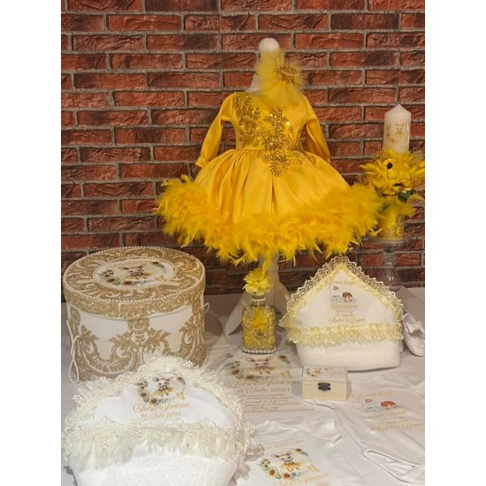 SET BOTEZ GALBEN  AURIU