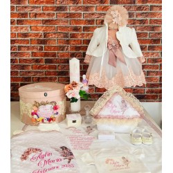 Trusou complet roz cu alb 